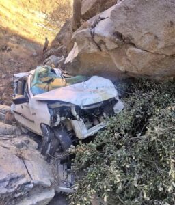 खाई में गिरी Car; 4 की मौके पर मौत, 1 घायल