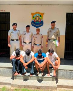 19.05 ग्राम चिट्टे के साथ Panjab के 4 युवक गिरफ्तार